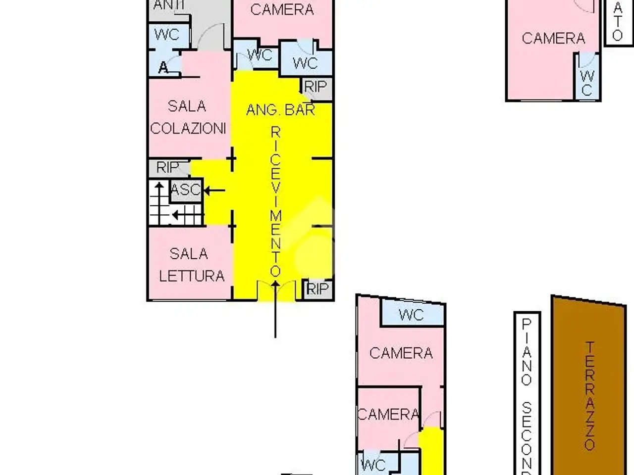 Albergo in Via Enrico Albanese 36, Palermo, {3} - Planimetria 1