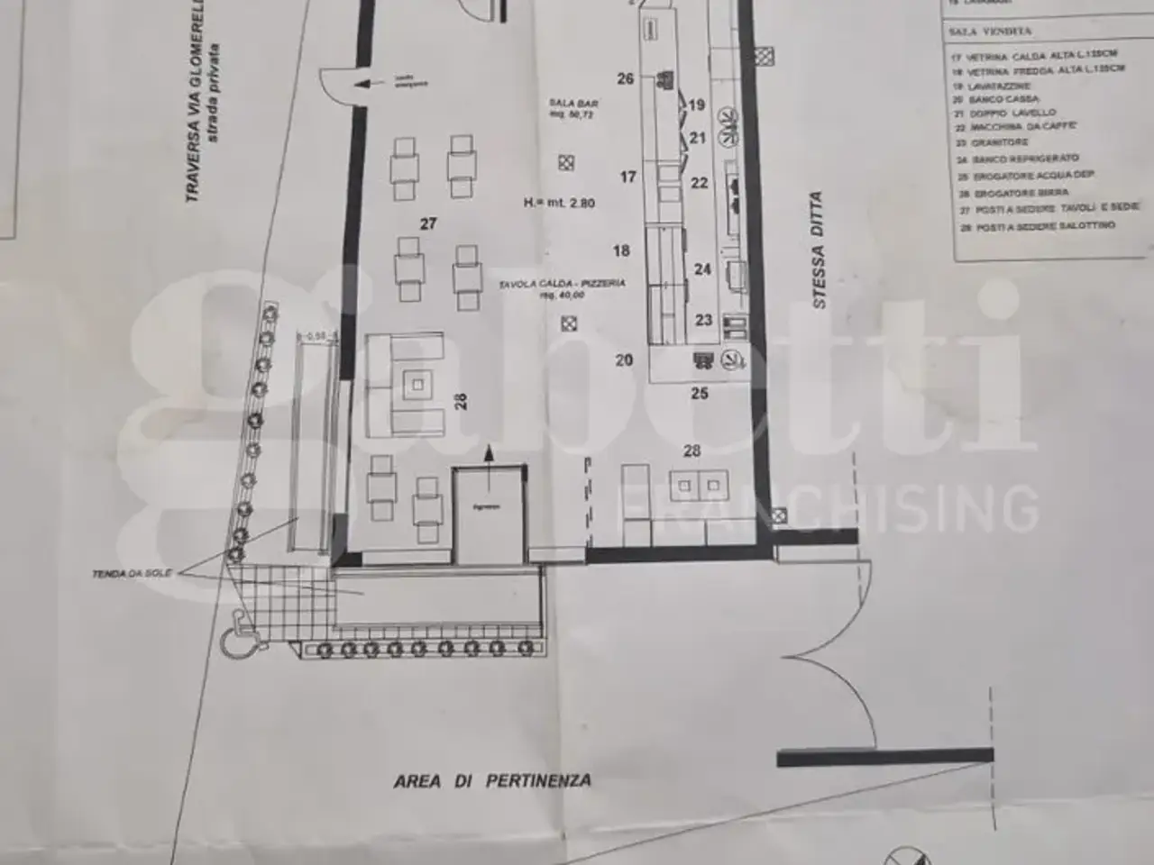 Ristorante in Strada Glomerelli, Bari, {3} - Planimetria 1