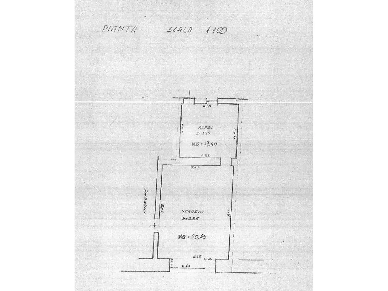 Negozio in Via Ghidoni 42, Ospitaletto, {3} - Planimetria 1