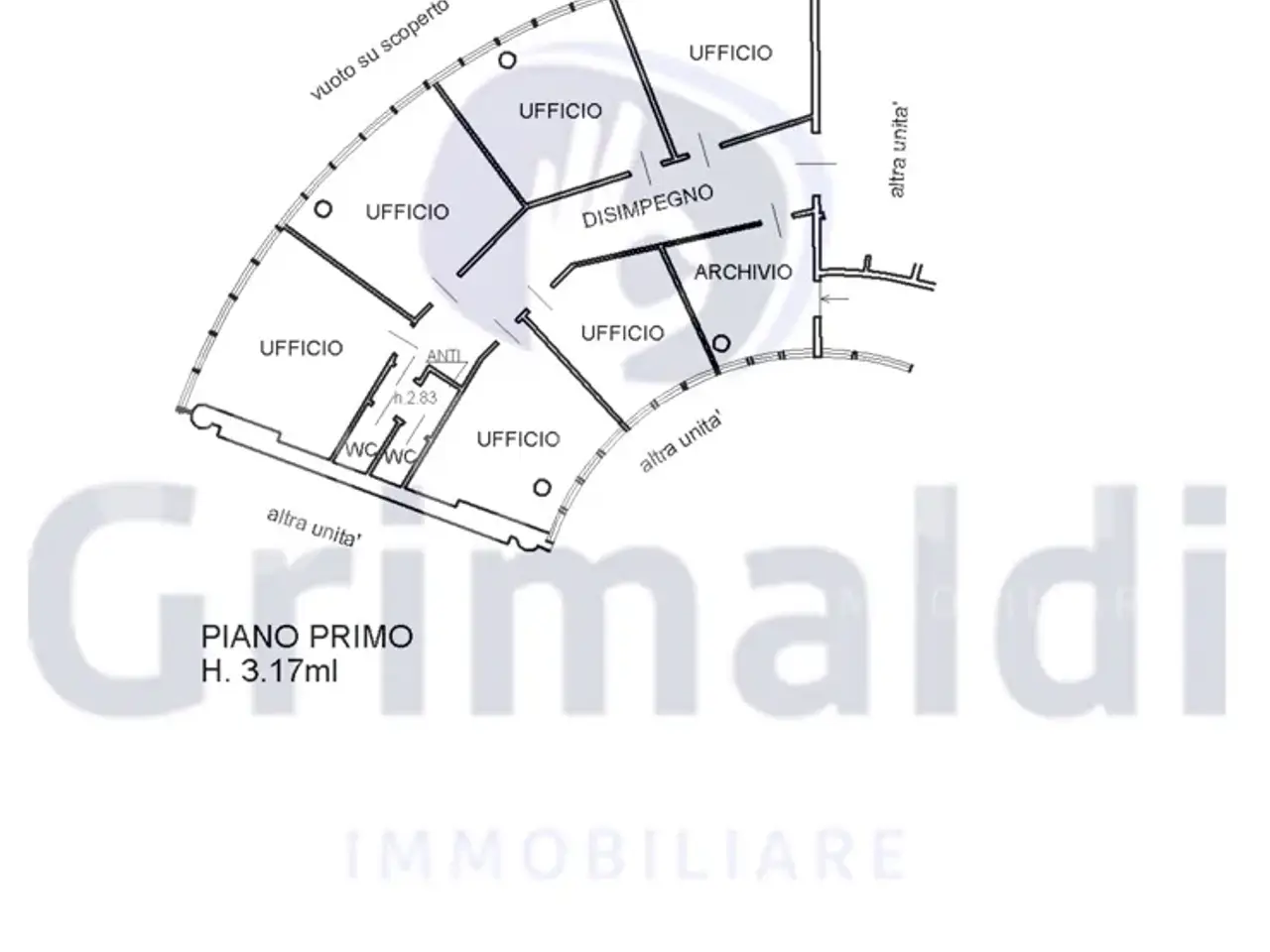 Ufficio in Via dei Frassini 21, Vicenza, {3} - Planimetria 1