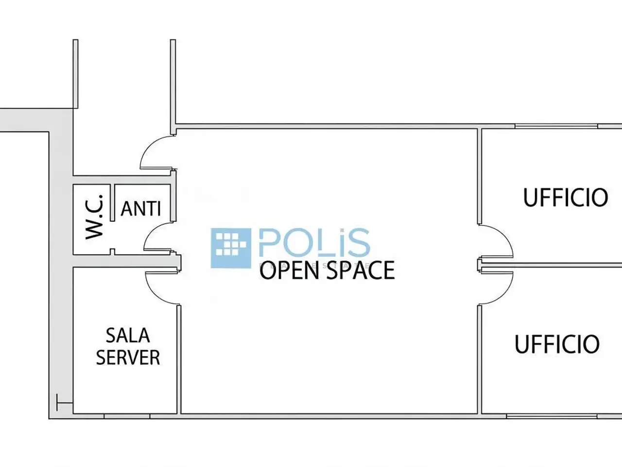 Ufficio in Net Center - Padova Est, Padova, {3} - Planimetria 1