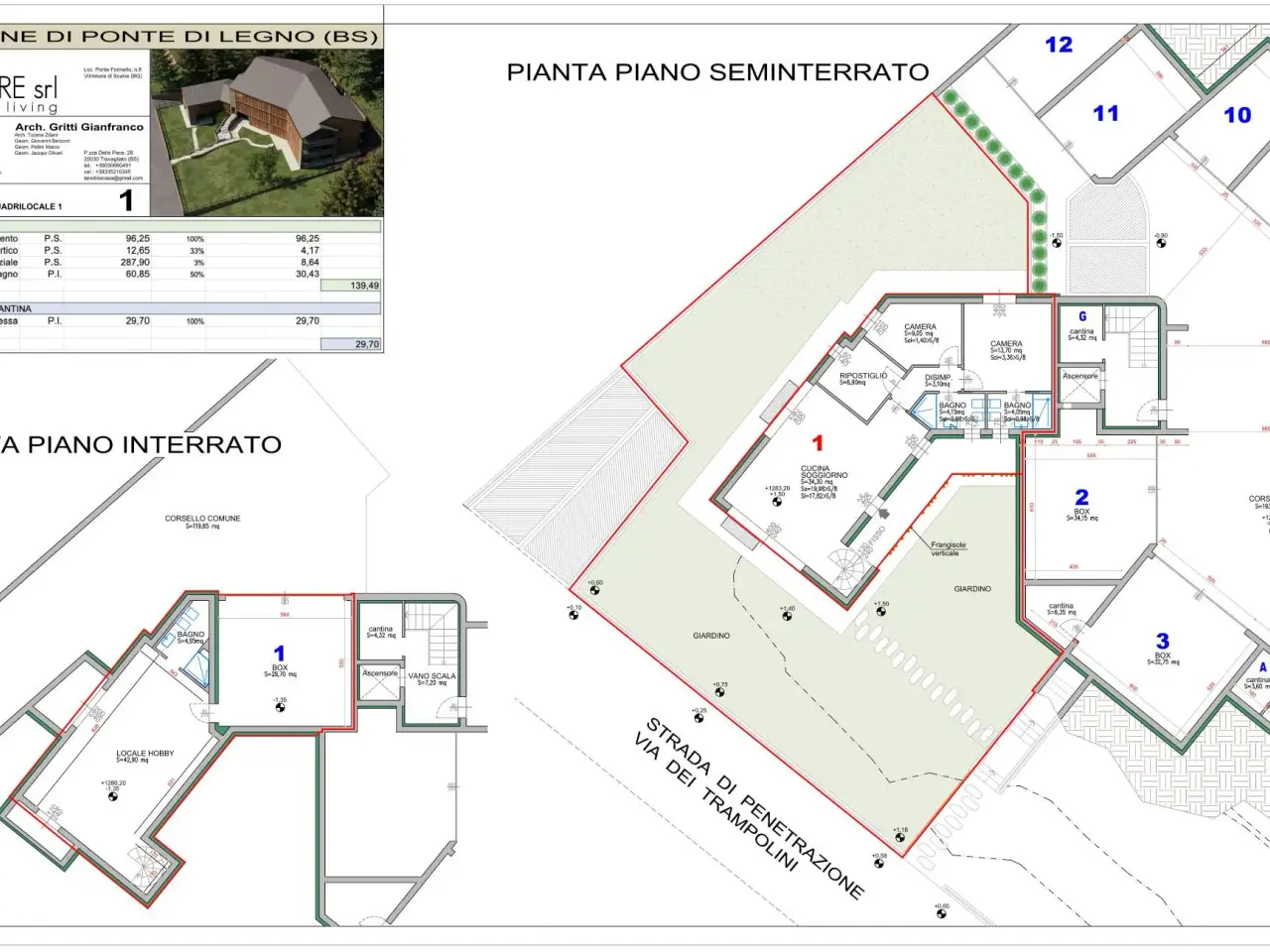 Trilocale in vendita, Via dei Trampolini 17, Ponte di Legno - Planimetria 1