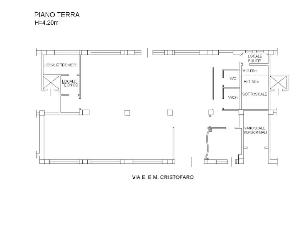 Negozio in Via Edoardo E Mario Cristofaro 15, Cosenza, {3} - Planimetria 1