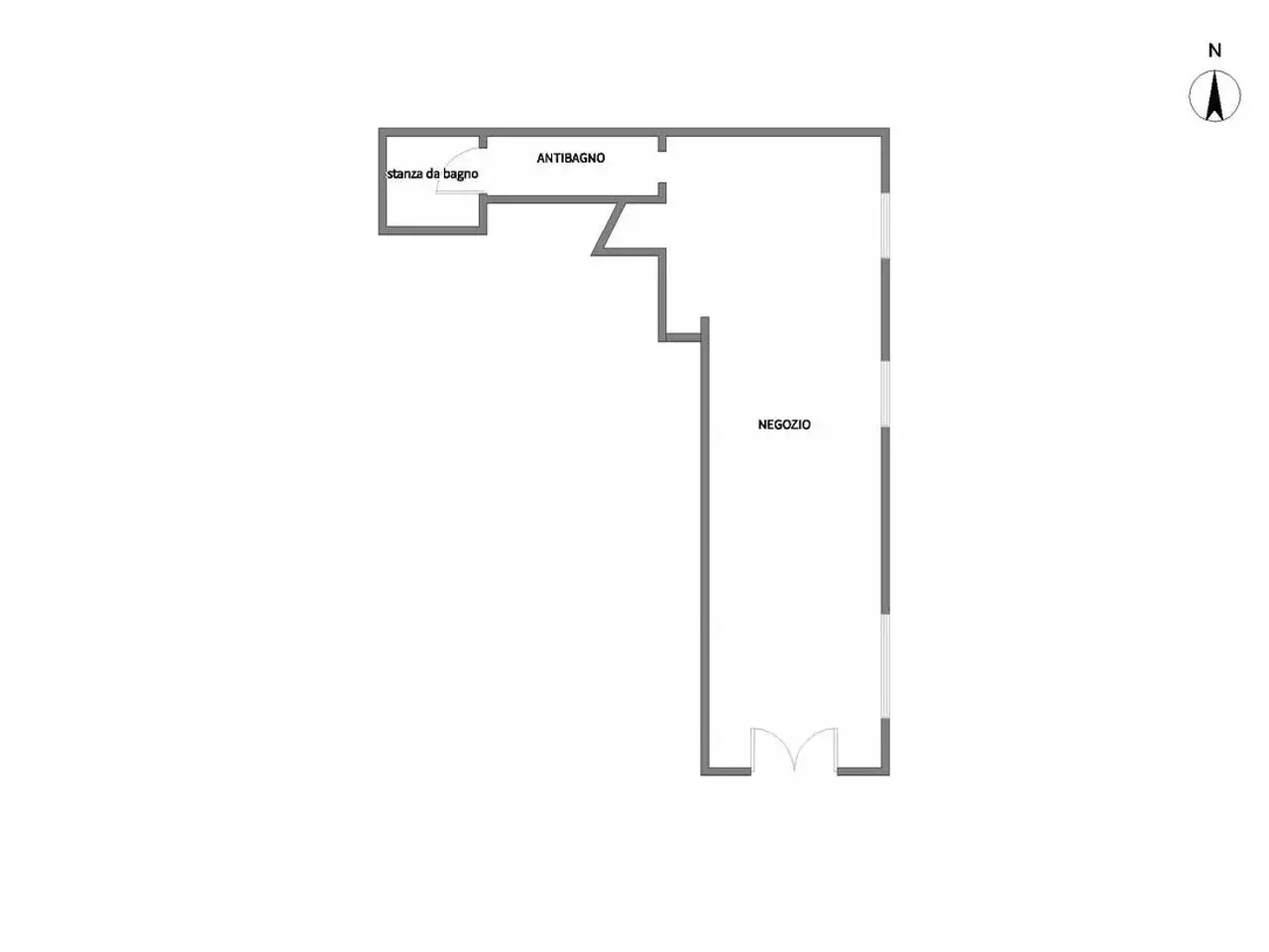 Negozio in Via Reggio Campi I Tronco 93, Reggio Calabria, {3} - Planimetria 1