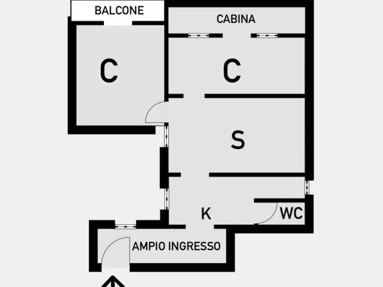 Trilocale in {3}, Via Foria - Planimetria 1