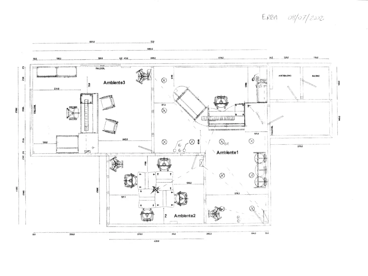 Ufficio in Via Leopardi 7d, Erba, {3} - Planimetria 1