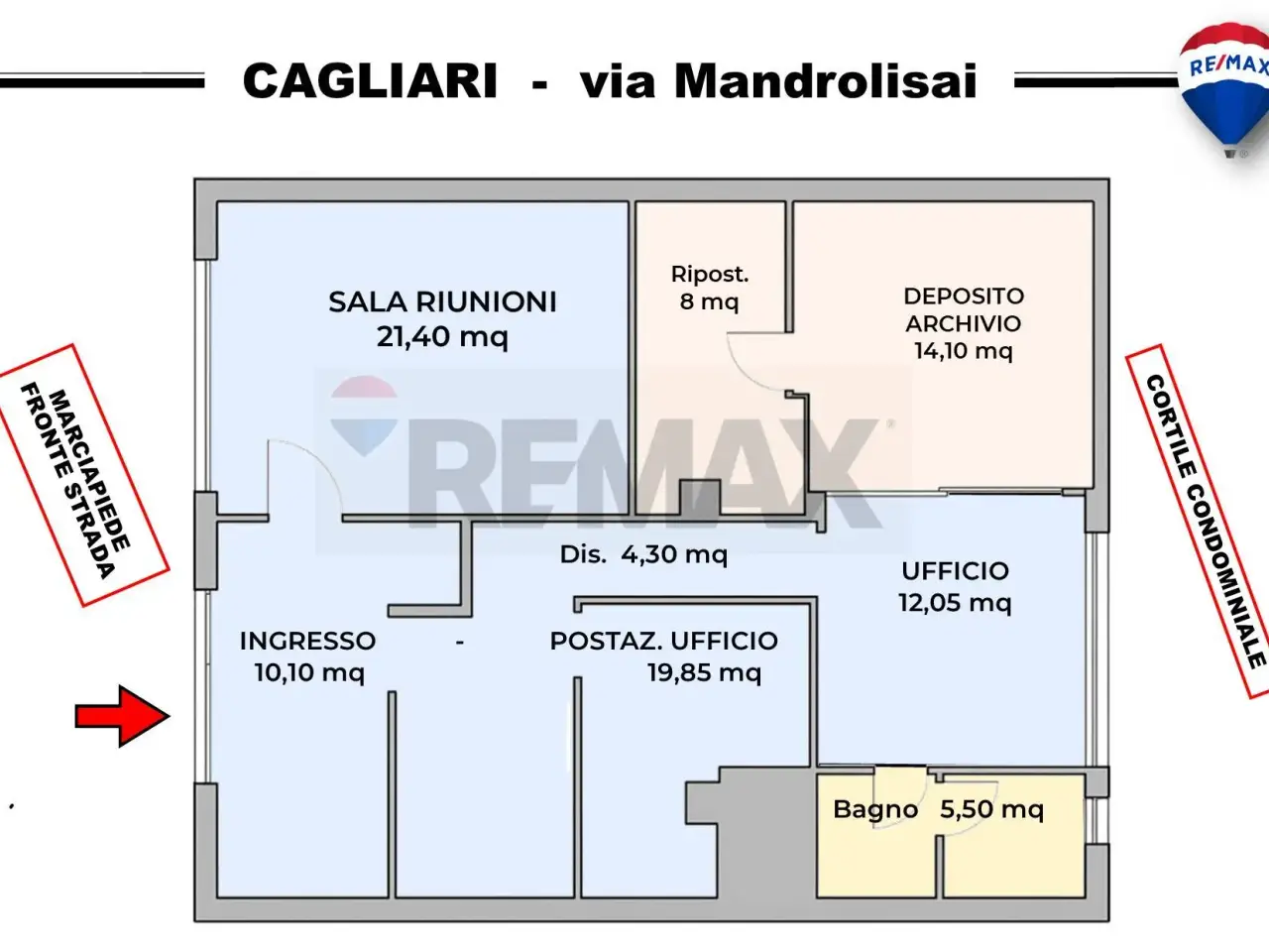 Negozio in Via Mandrolisai 23, Cagliari, {3} - Planimetria 1