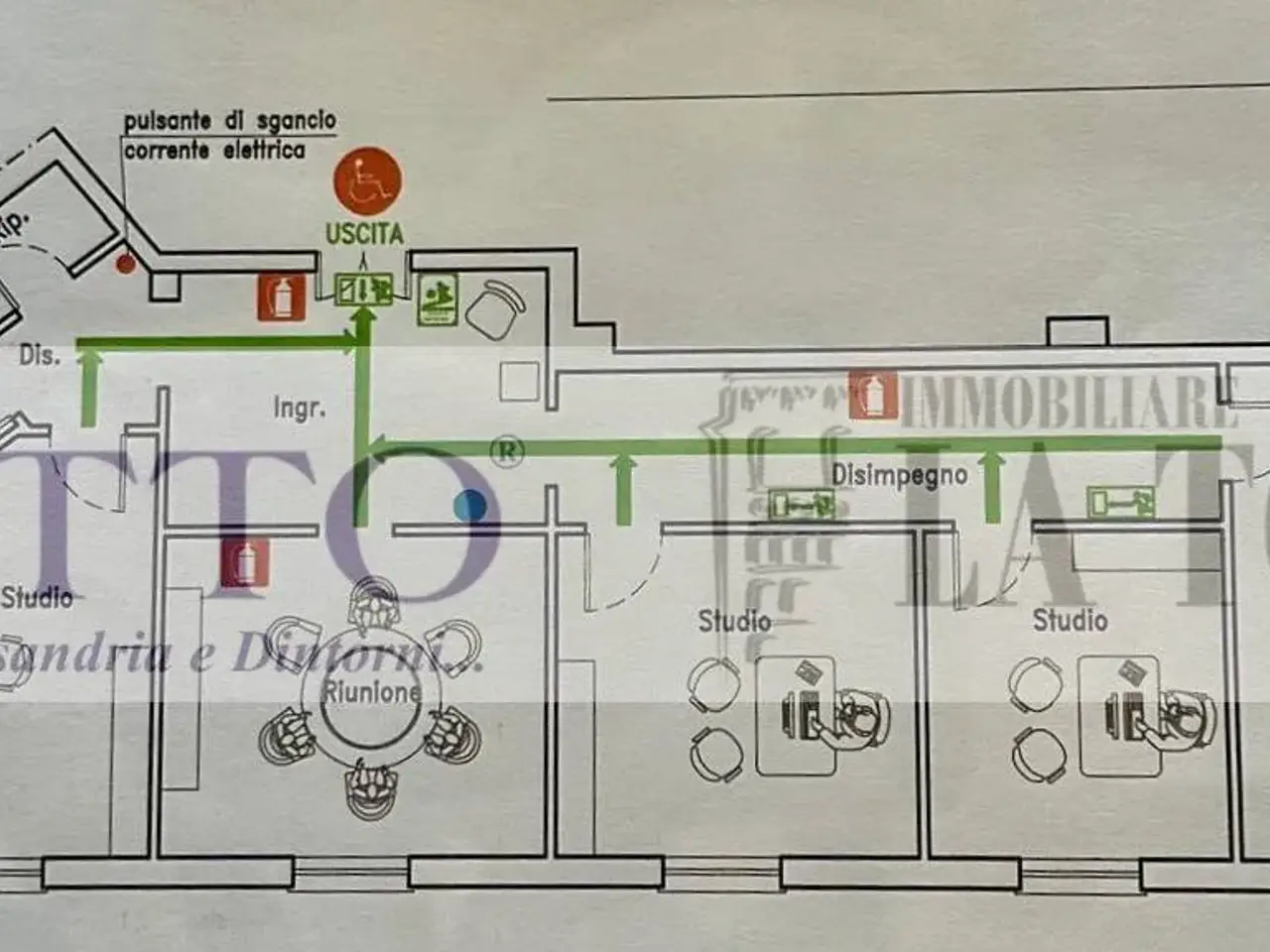 Ufficio in Piazza Giacomo Matteotti, Alessandria, {3} - Planimetria 1
