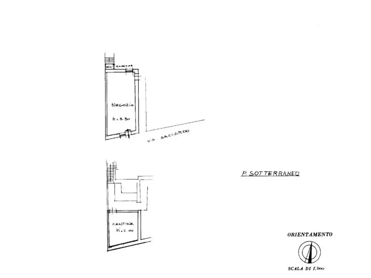Negozio in Via Pietro Andrea Saccardo 35, Milano, {3} - Planimetria 1