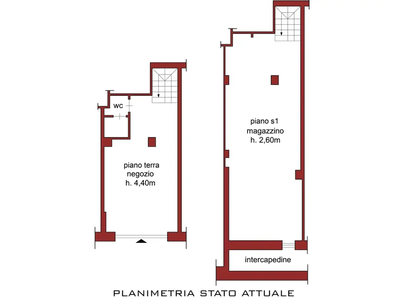 Negozio in Via Conca d'Oro  257, Roma, {3} - Planimetria 1