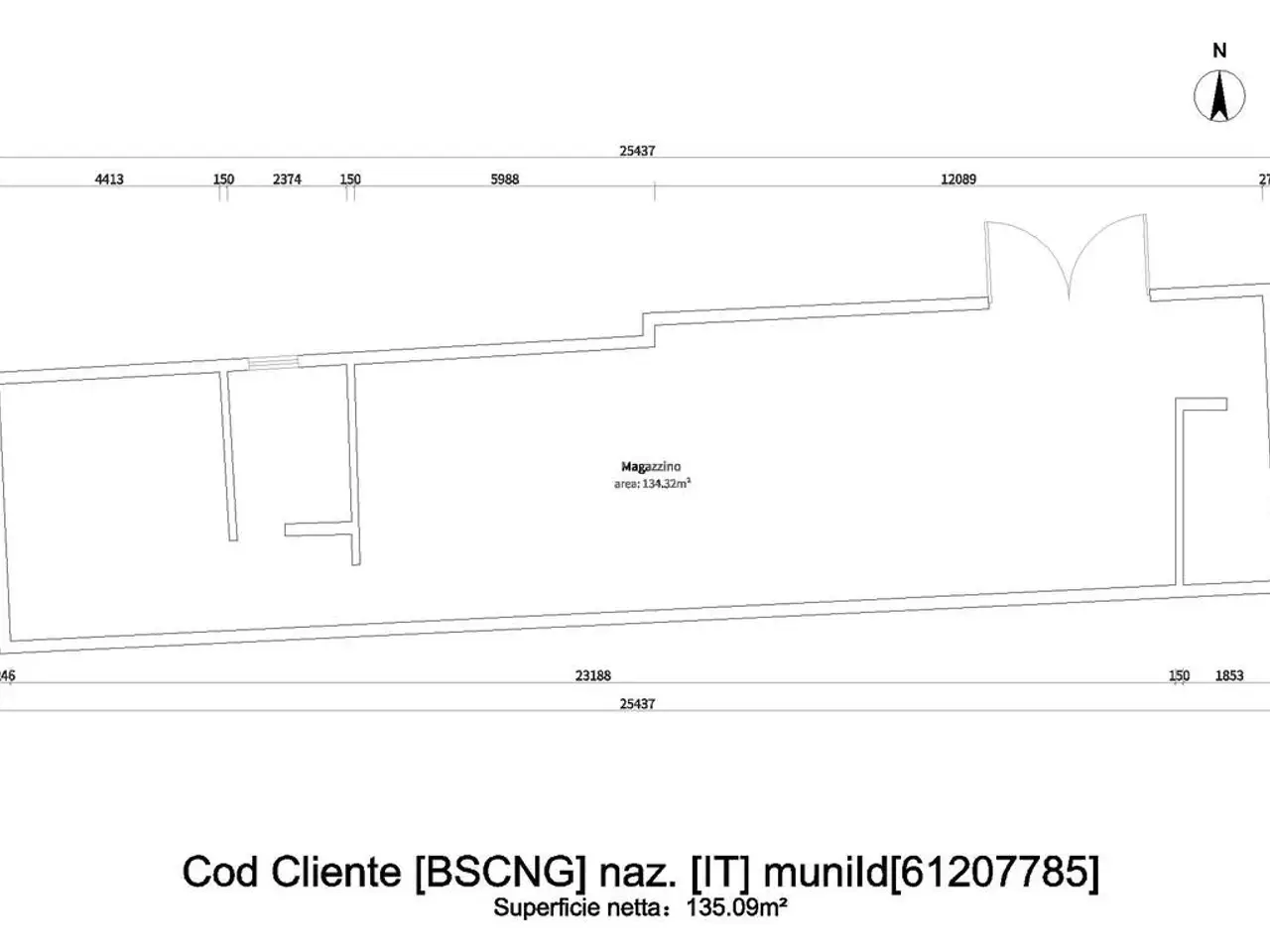 Magazzino in Via Guglielmo Oberdan 44, Brescia, {3} - Planimetria 1