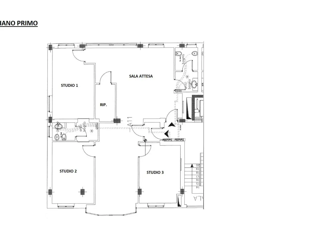 Ufficio in Via Dante 1, Cirie', {3} - Planimetria 1