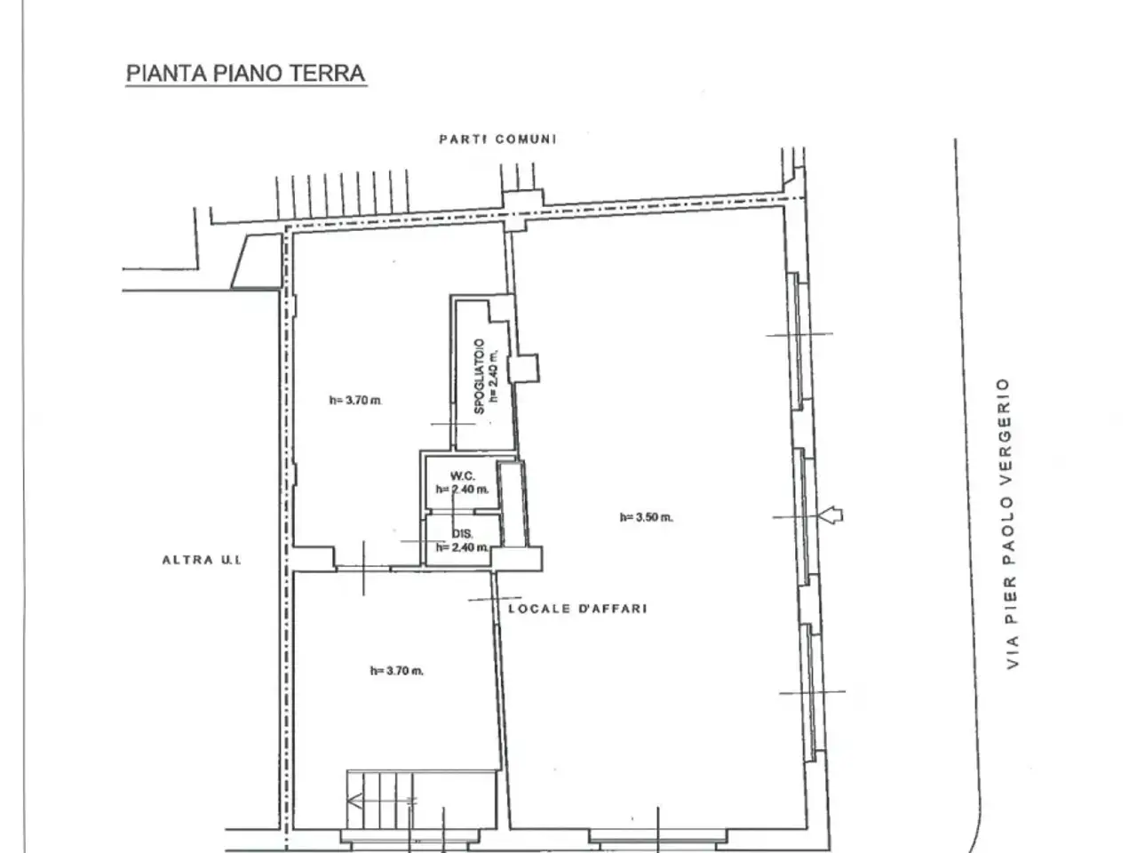 Negozio in Via Pier Paolo Vergerio 3, Trieste, {3} - Planimetria 1