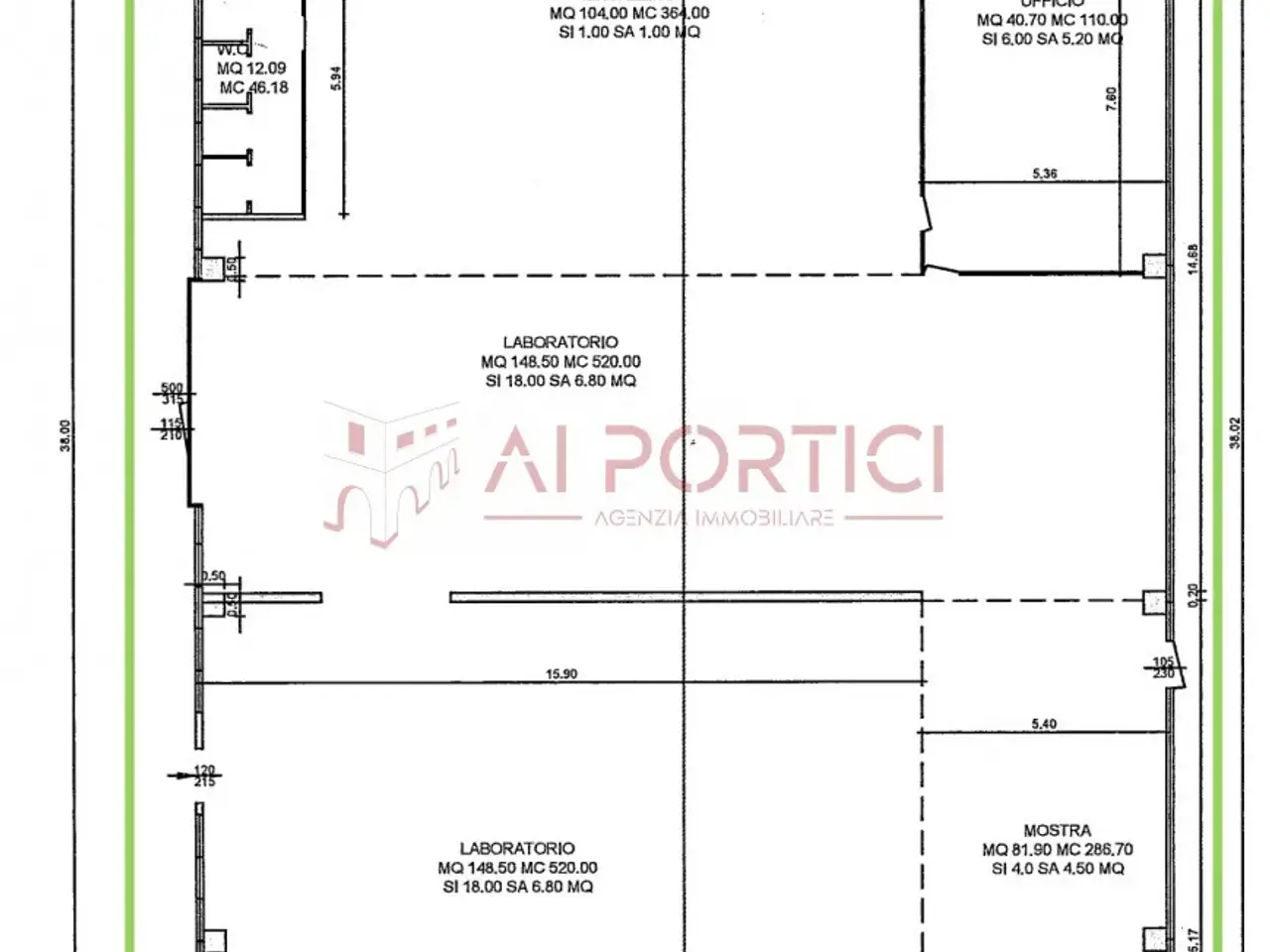 Capannone in Viale Stazione, Pontelongo, {3} - Planimetria 1