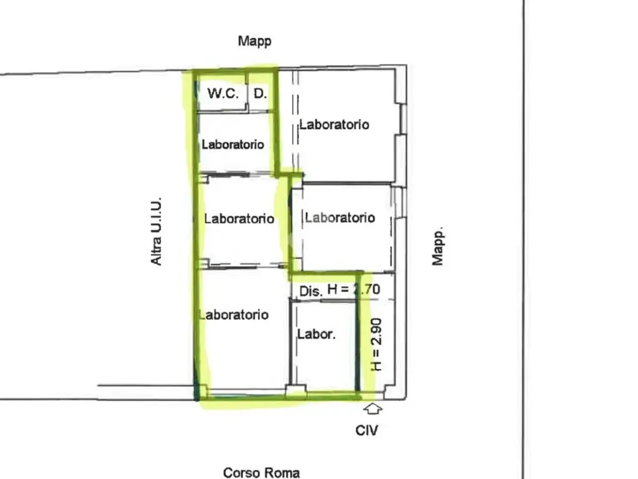 Negozio in Corso Roma, Rapallo, {3} - Planimetria 1