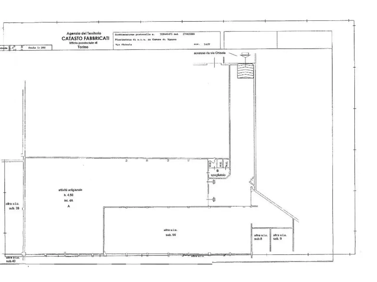 Capannone in Via Chisola 14, Vinovo, {3} - Planimetria 1