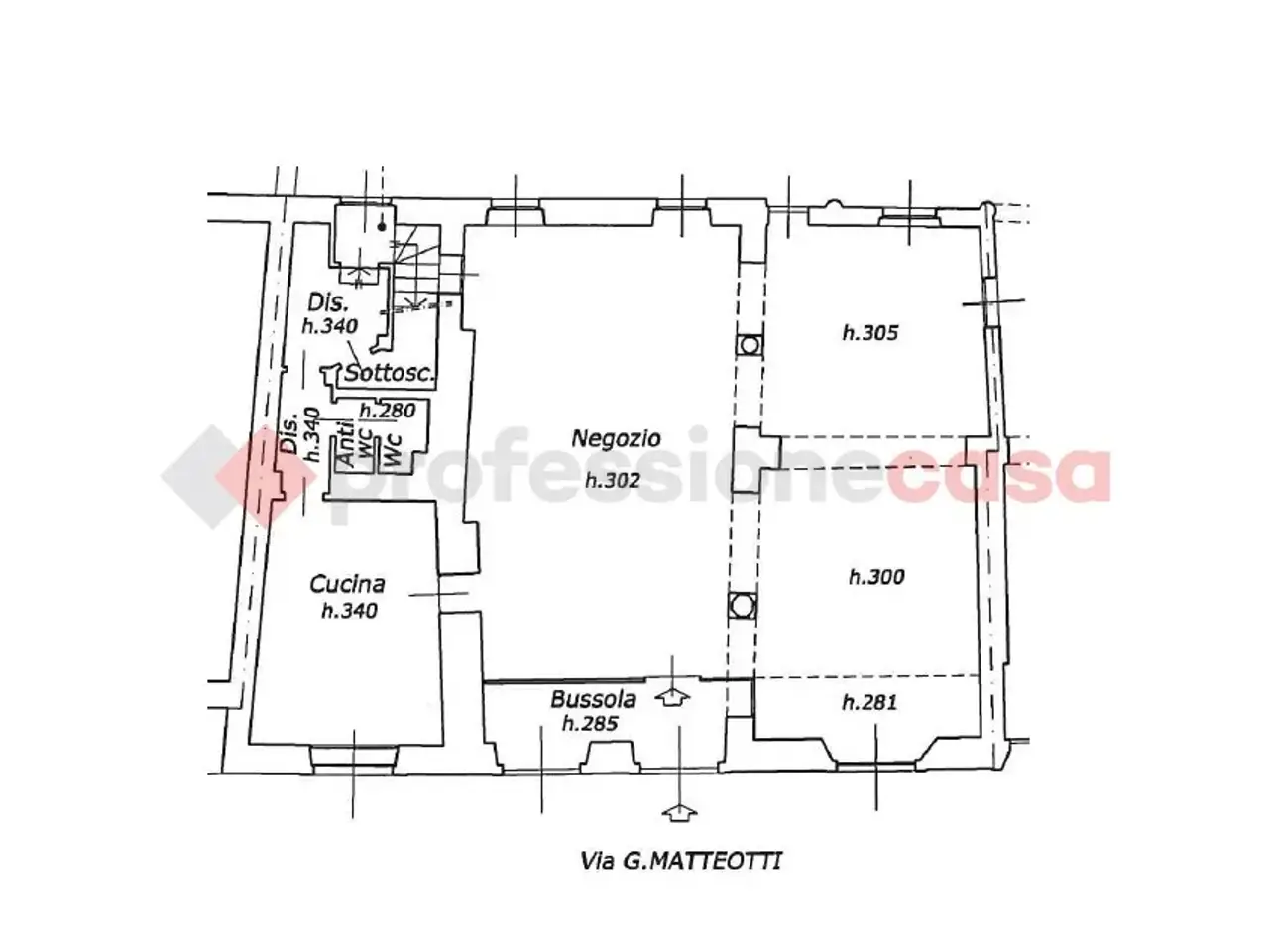 Negozio in Viale della Vittoria 7, Vaprio D'Adda, {3} - Planimetria 1