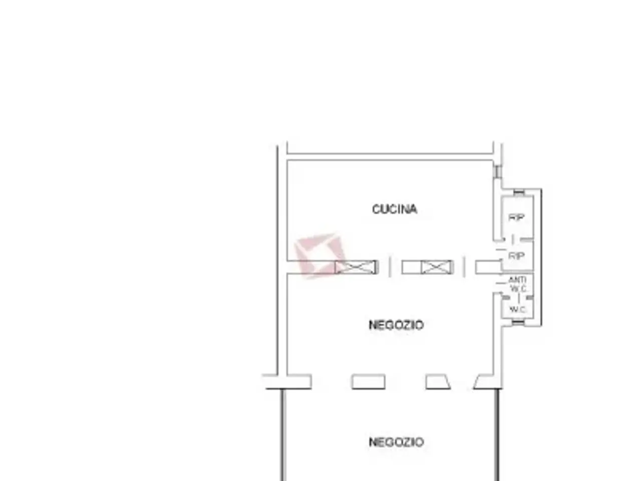 Tavola calda in Via di Prataporci, Roma, {3} - Planimetria 1