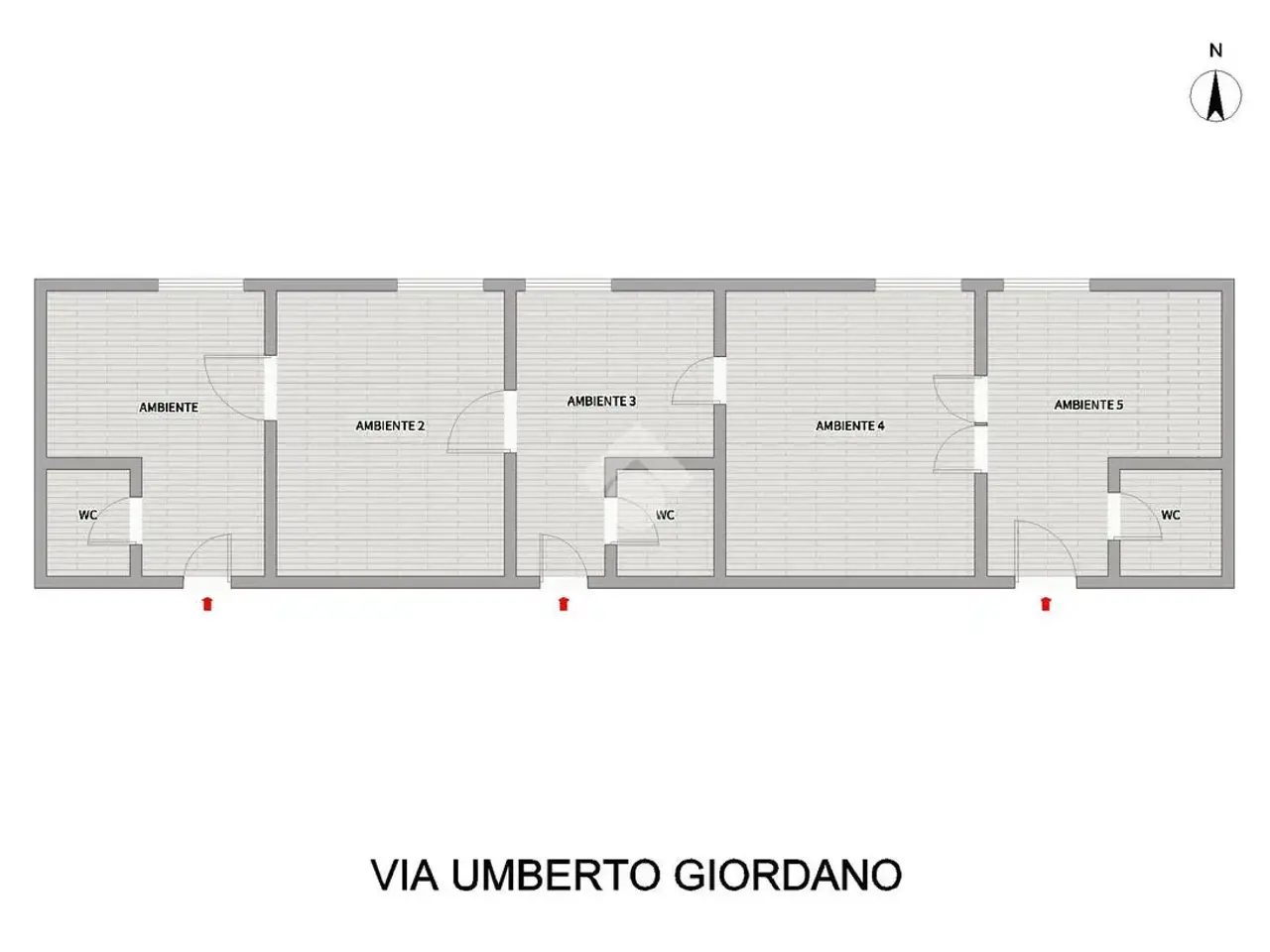 Ufficio in Via Umberto Giordano 55, Palermo, {3} - Planimetria 1