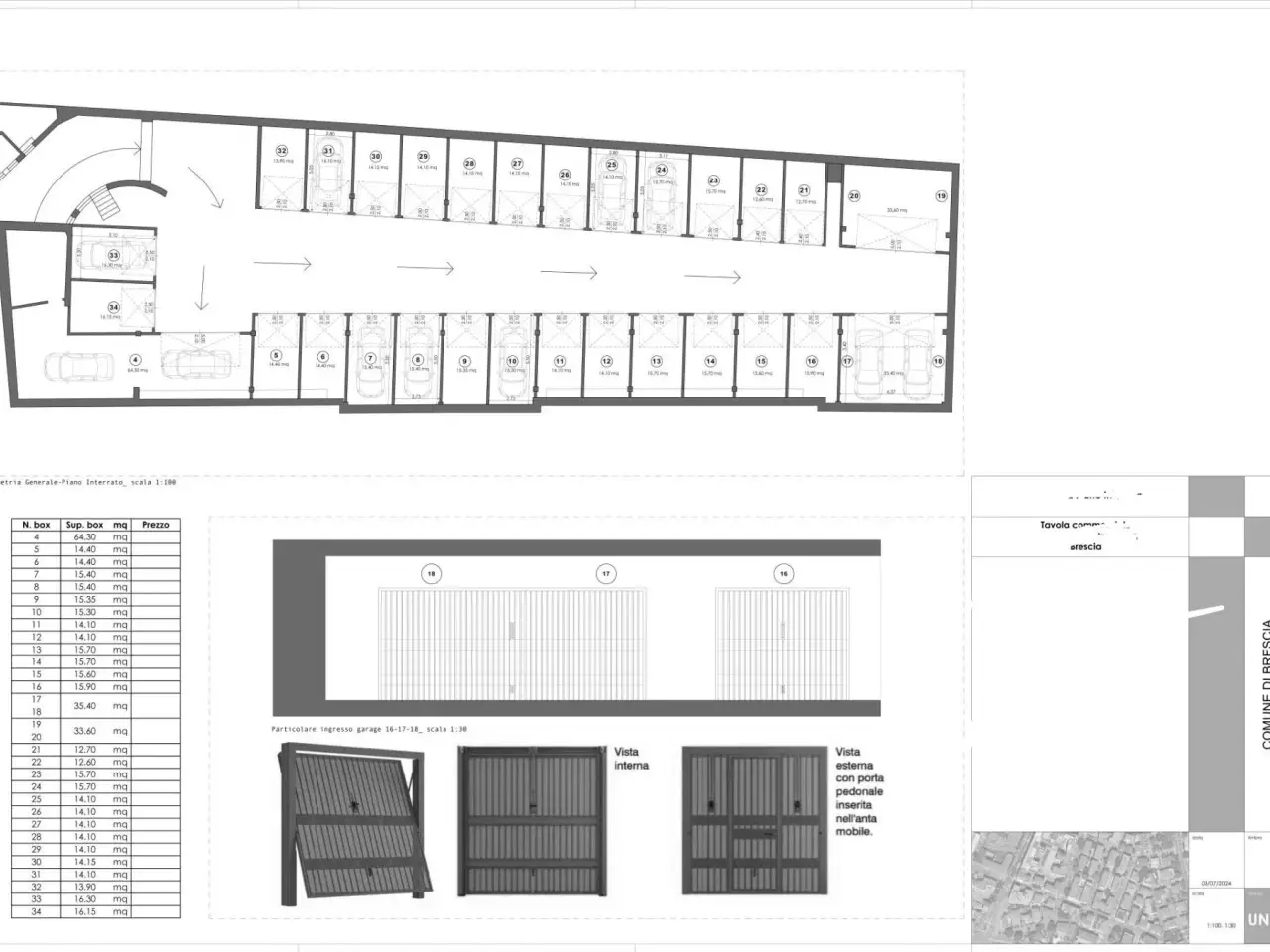 Box in Via Cesare Lombroso, Brescia - Planimetria 1