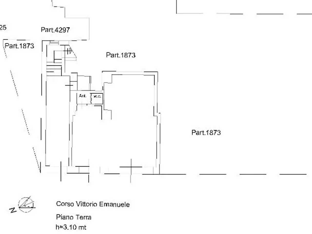 Locale commerciale in Corso Vittorio Emanuele 82, San Cataldo, {3} - Planimetria 1
