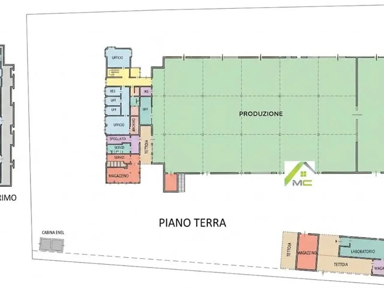 Capannone in Via Cassino d'Alberi 11, Tribiano, {3} - Planimetria 1