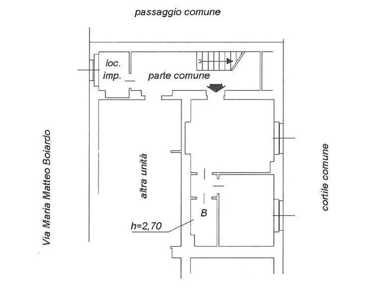 Palazzina commerciale in Via Matteo Boiardo  1, Milano, {3} - Planimetria 1