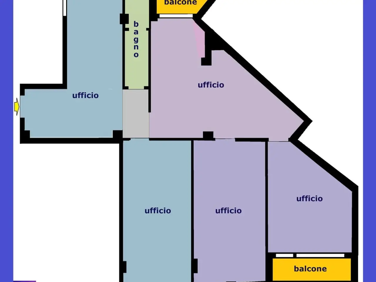 Ufficio in Via Dante Alighieri 12, Vigevano, {3} - Planimetria 1