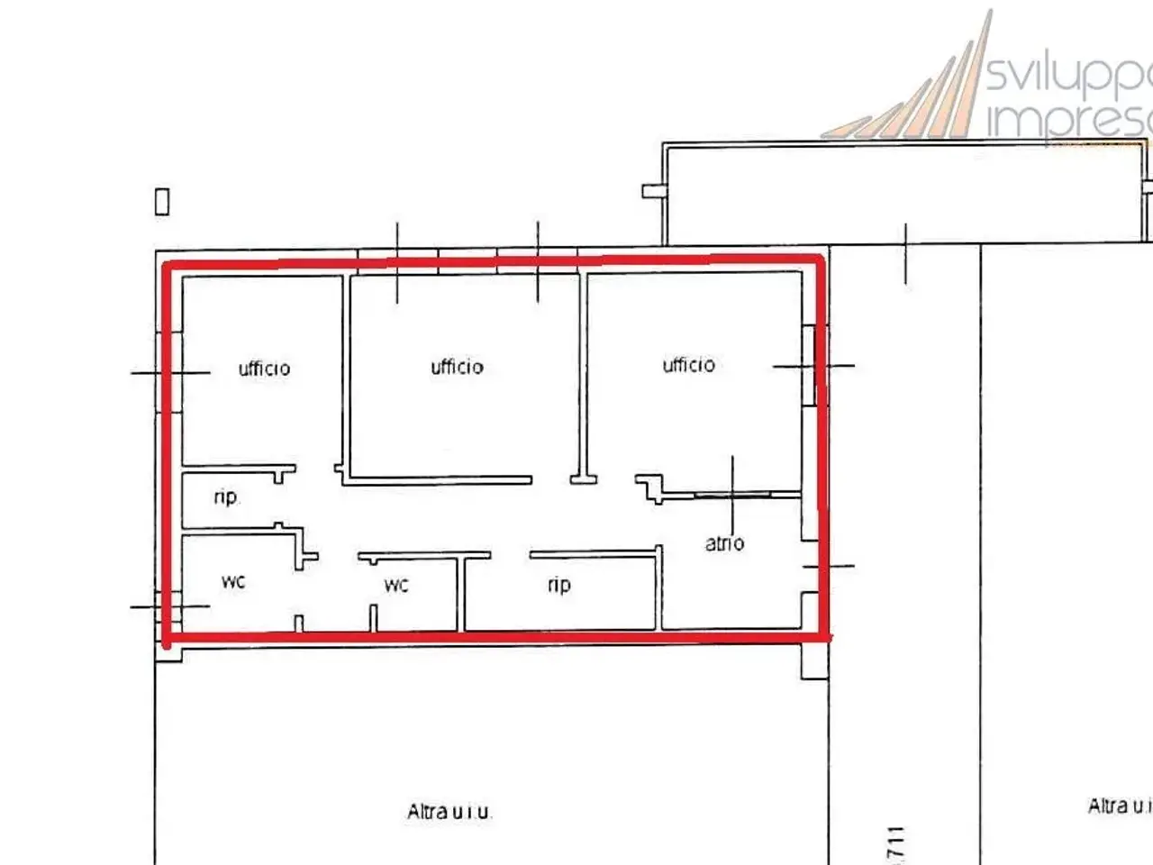 Ufficio in Via Sondrio 4, Paderno Dugnano, {3} - Planimetria 1