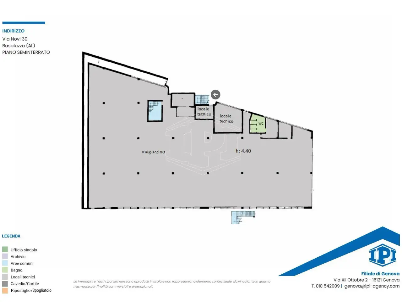 Negozio in Via Novi, Basaluzzo, {3} - Planimetria 1