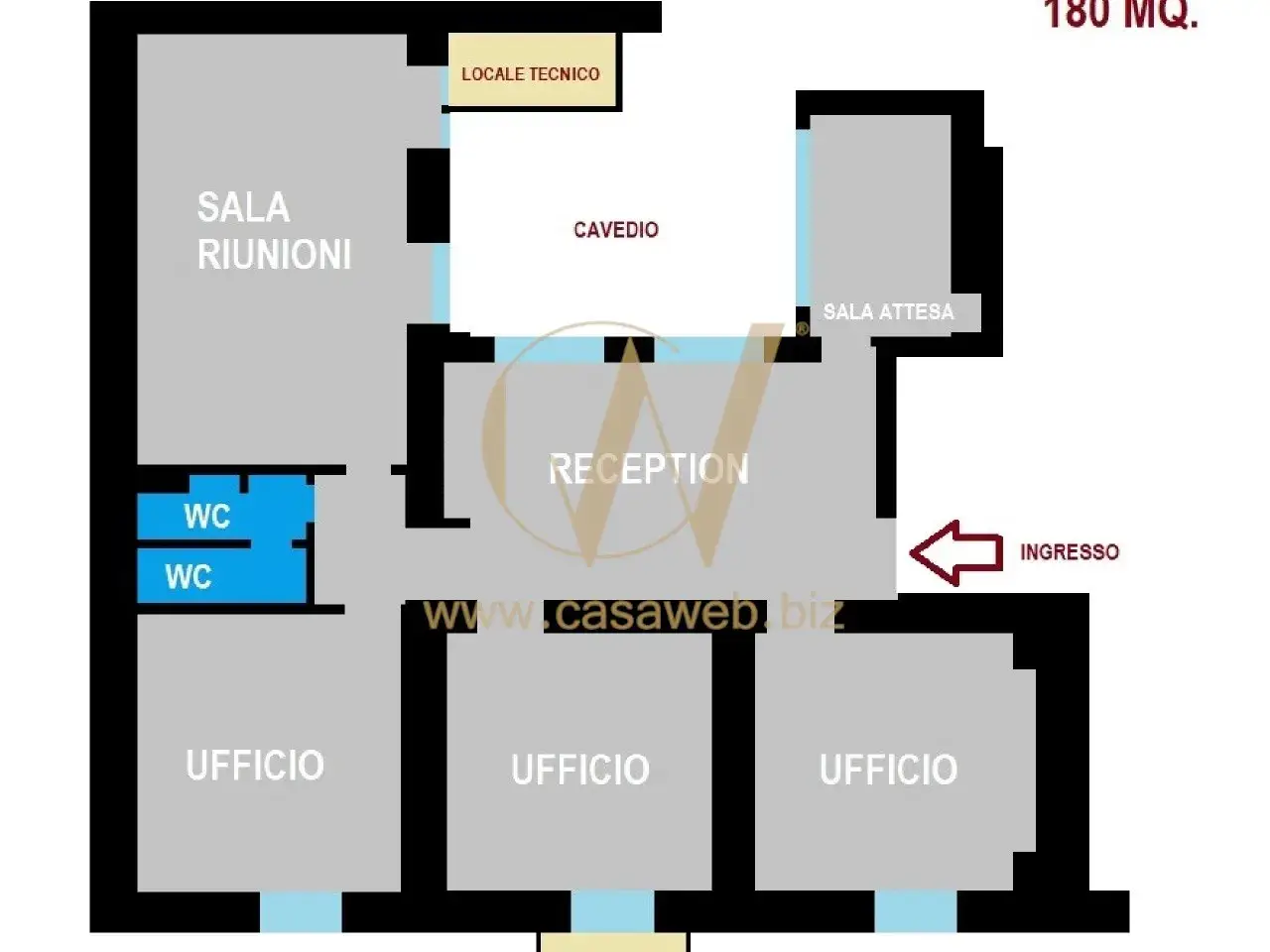 Ufficio in Corso Trieste, Caserta, {3} - Planimetria 1