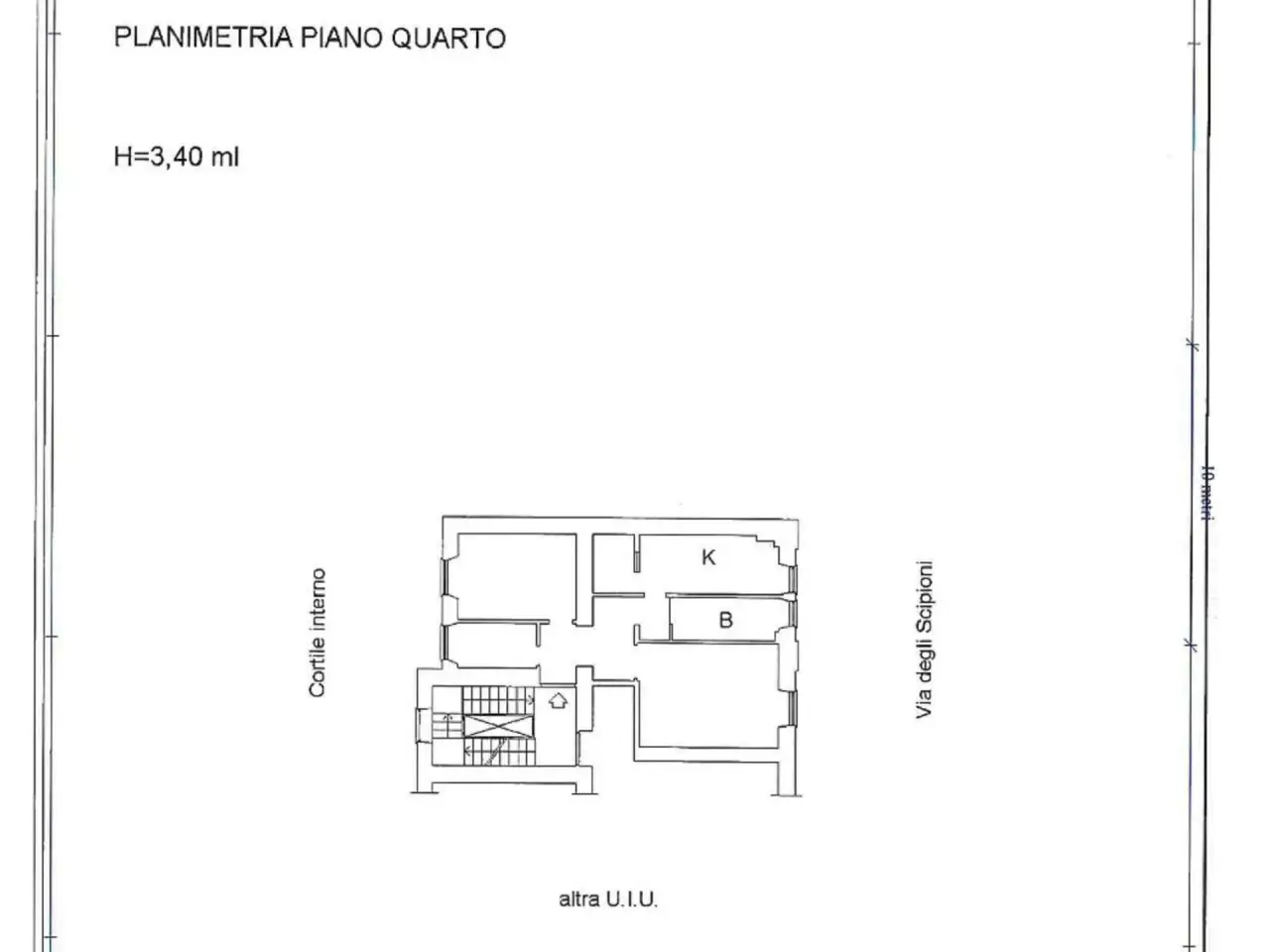 Trilocale in Via degli Scipioni, Roma - Planimetria 1