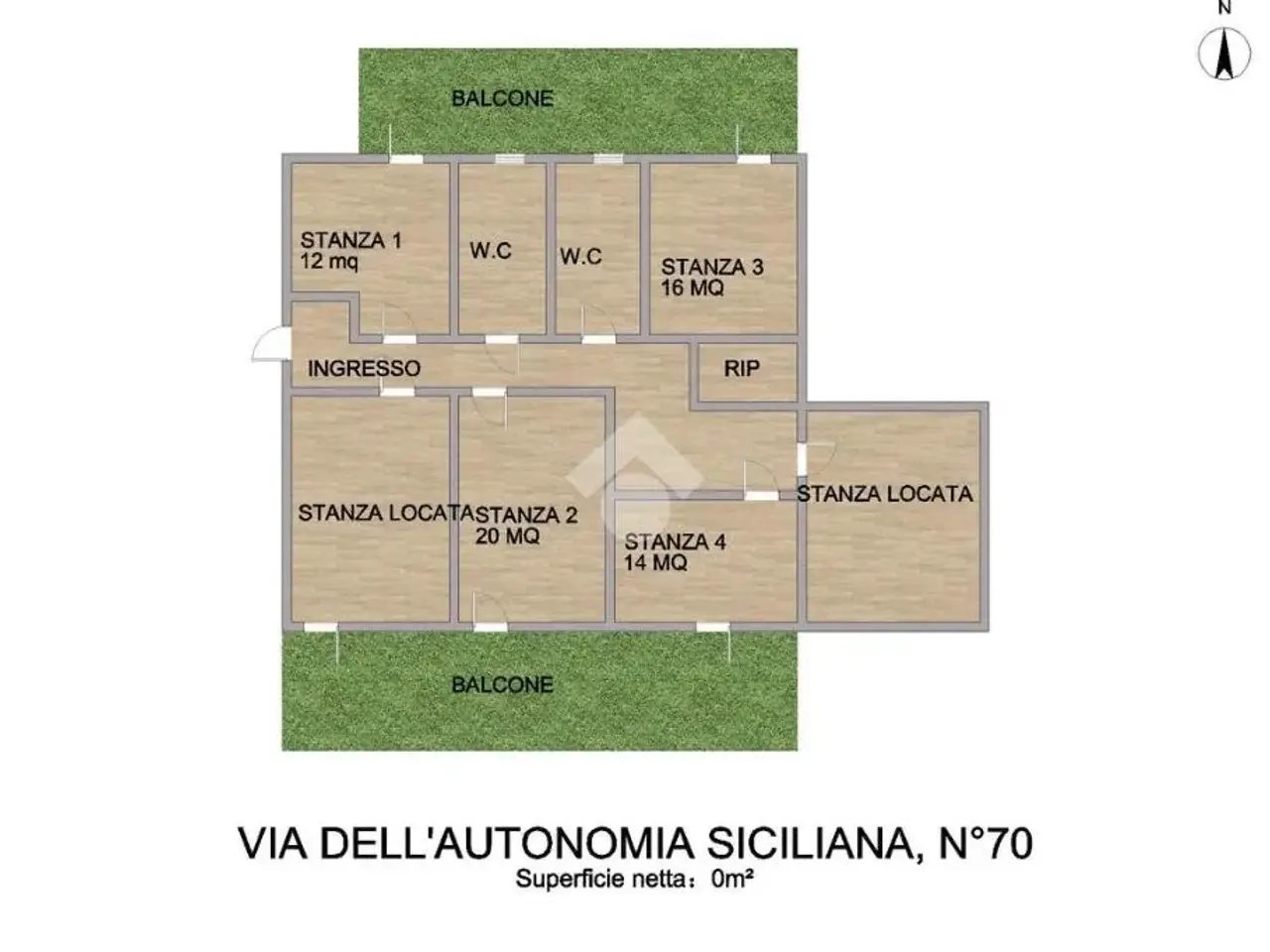Ufficio in Via dell'Autonomia Siciliana 70, Palermo, {3} - Planimetria 1