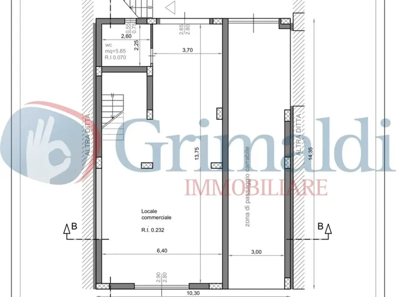 Negozio in Corso Trieste, Telese, {3} - Planimetria 1