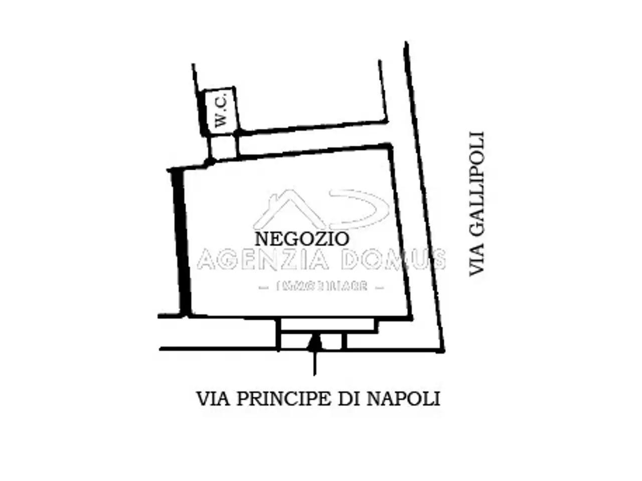 Negozio in Via Principe di Napoli N.40, Racale, {3} - Planimetria 1