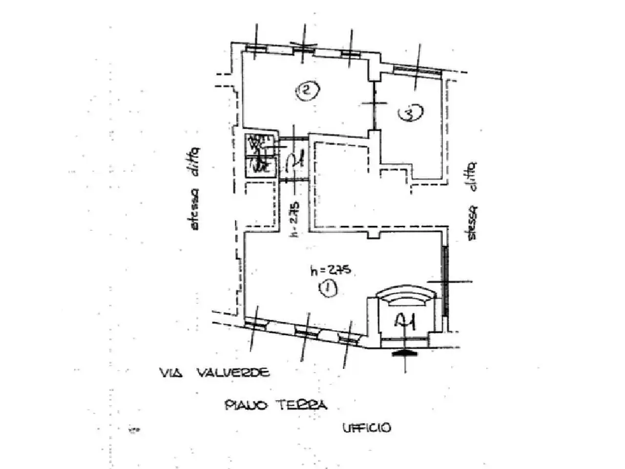 Ufficio in Via della Valverde 57, Verona, {3} - Planimetria 1