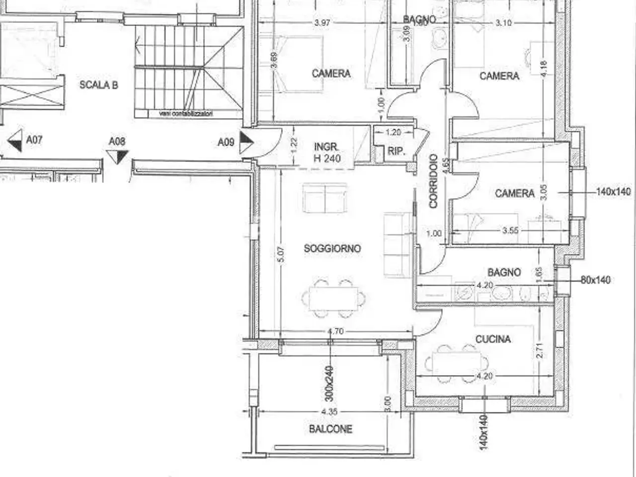 Trilocale in vendita, Via Salvo d'Acquisto, Agrate Brianza - Planimetria 1