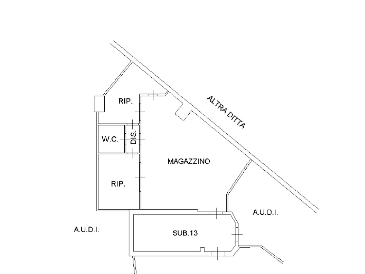 Magazzino in Via Carobe, Gianico, {3} - Planimetria 1