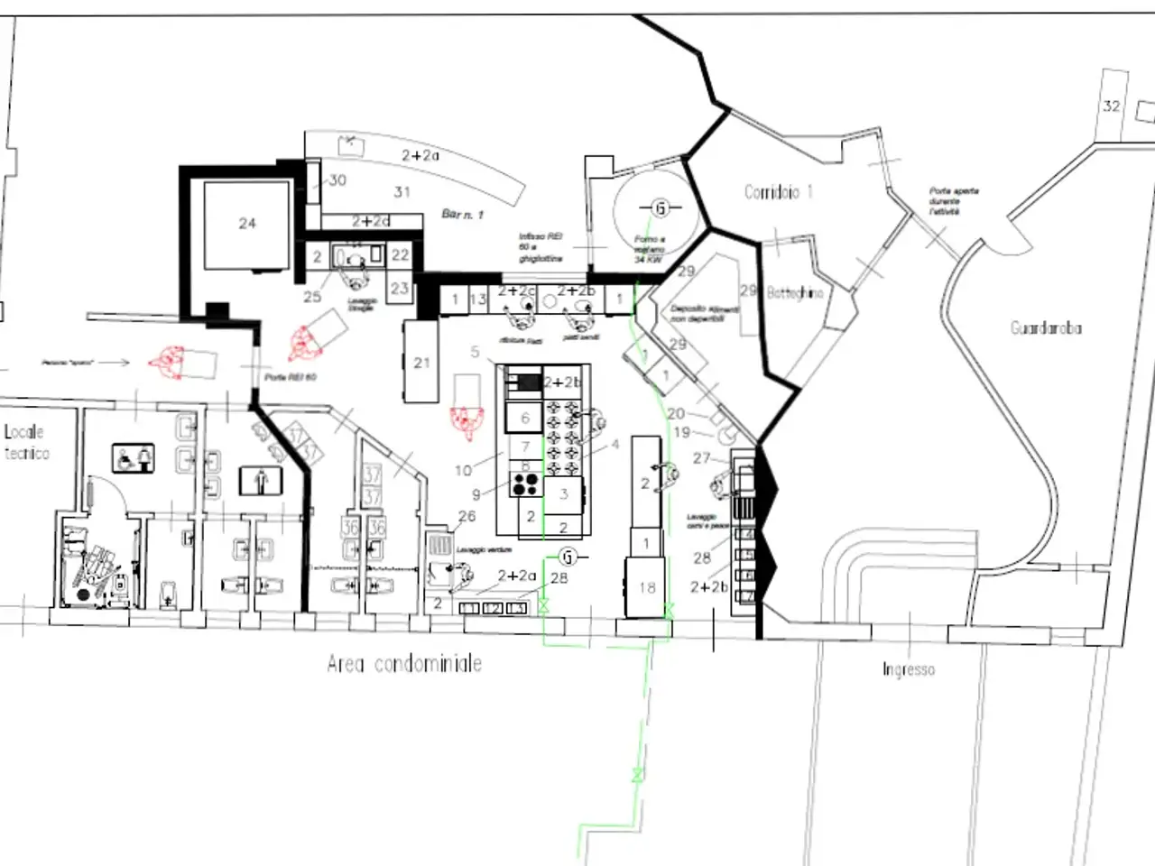 Locale commerciale in Via Vincenzo Ricca, Aci Catena, {3} - Planimetria 1