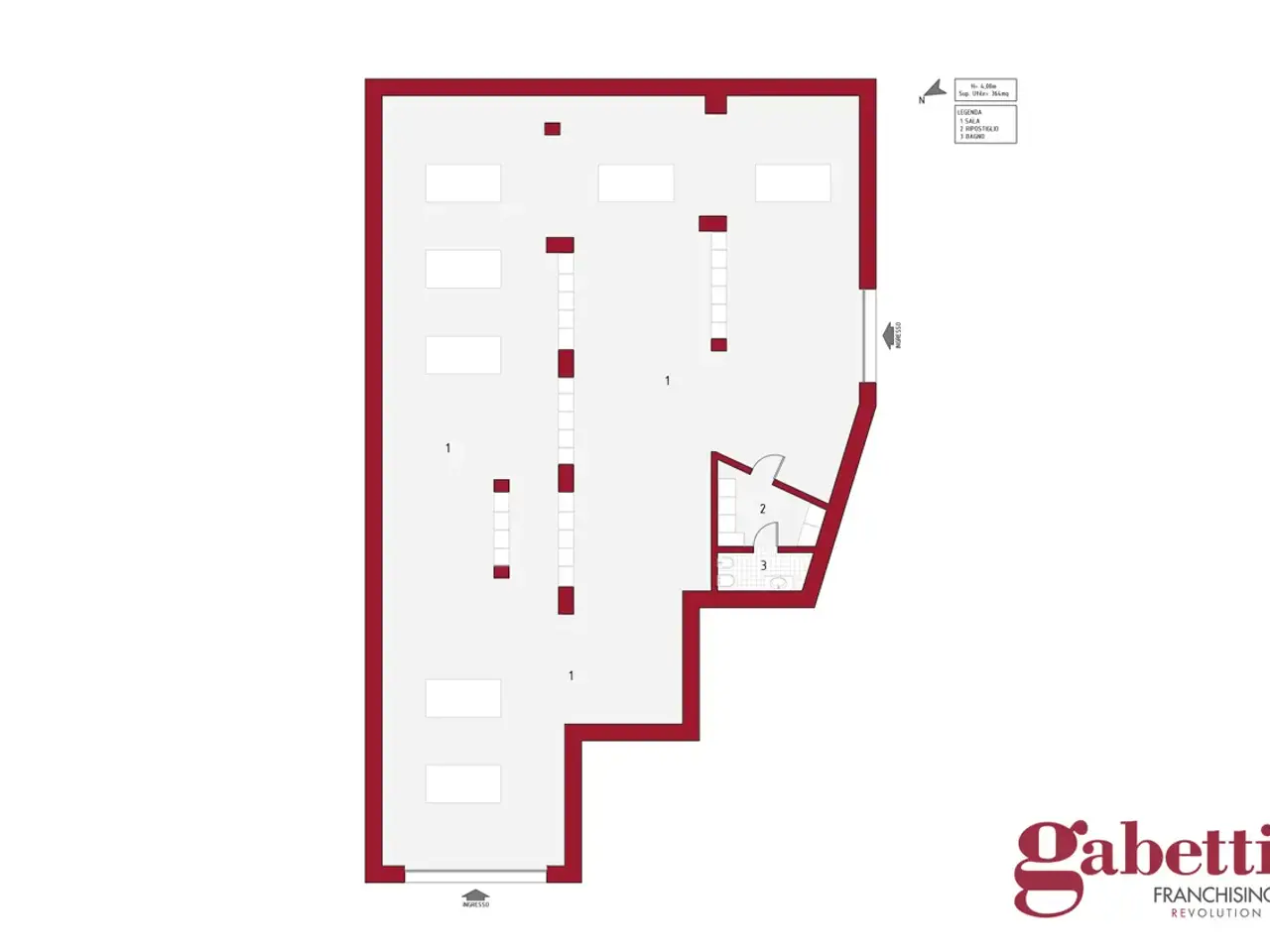 Magazzino in Via dell' Epomeo 59, Napoli, {3} - Planimetria 1
