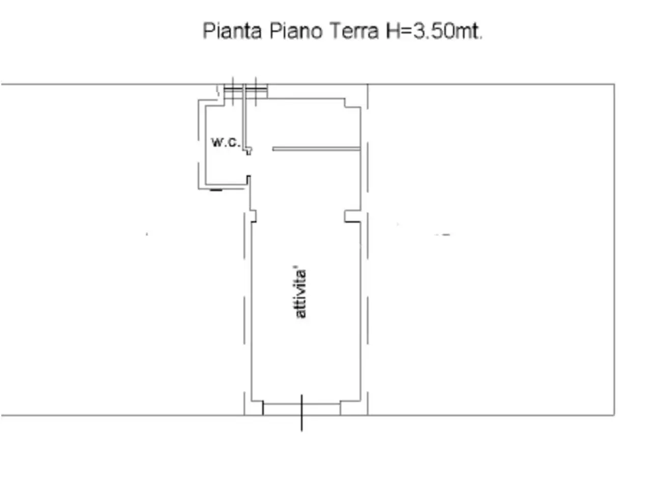 Negozio in Via C. Menotti 78, Rende, {3} - Planimetria 1