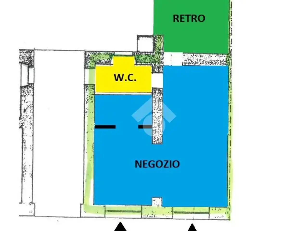 Negozio in Via Andrea Vochieri 47, Alessandria, {3} - Planimetria 1