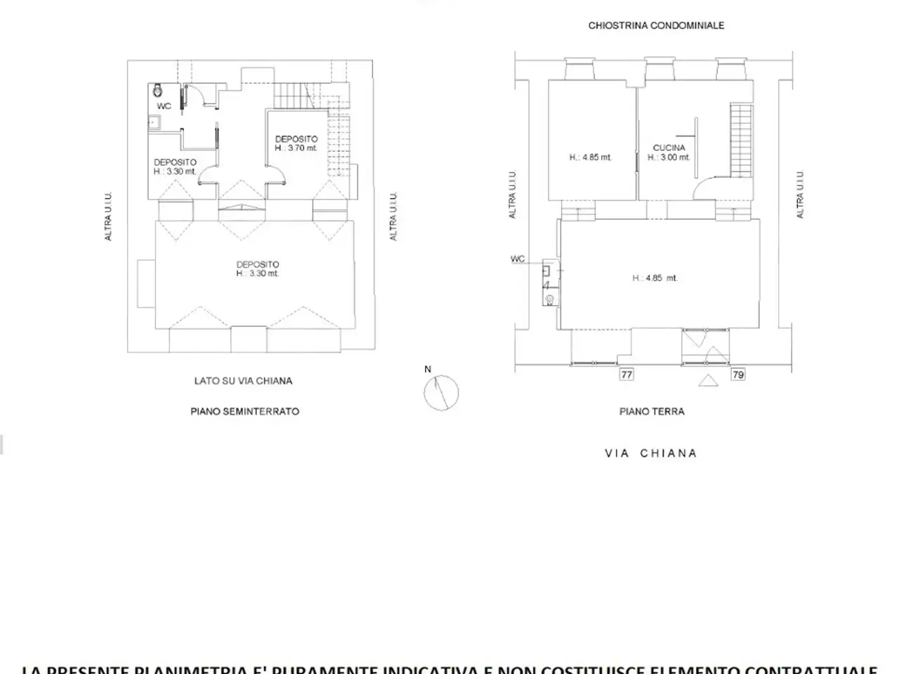 Negozio in Via Chiana  75, Roma, {3} - Planimetria 1