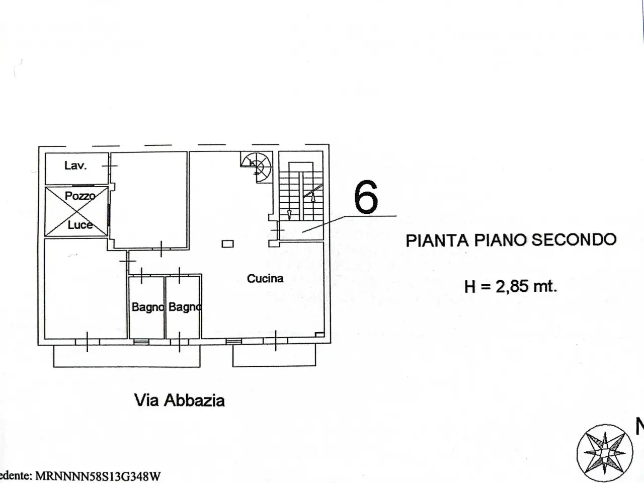 Quadrilocale in vendita, Via Abbazia 9, Partinico - Planimetria 1