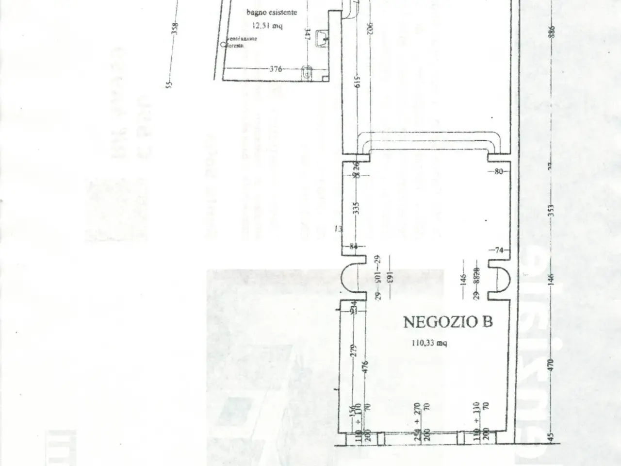 Negozio in Via Altinate, Padova, {3} - Planimetria 1