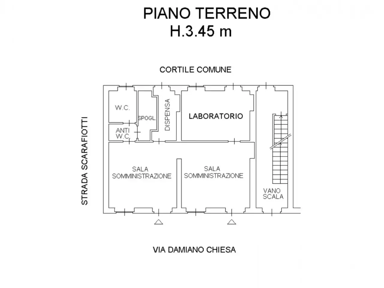 Negozio in Via Damiano Chiesa 61, Torino, {3} - Planimetria 1