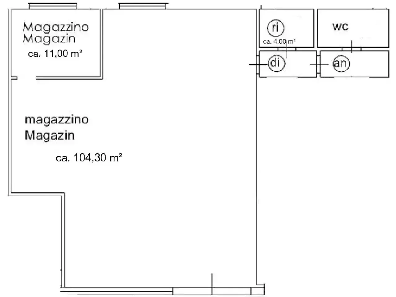 Magazzino in Johannes-Kepler-StraßE, Bolzano, {3} - Planimetria 1