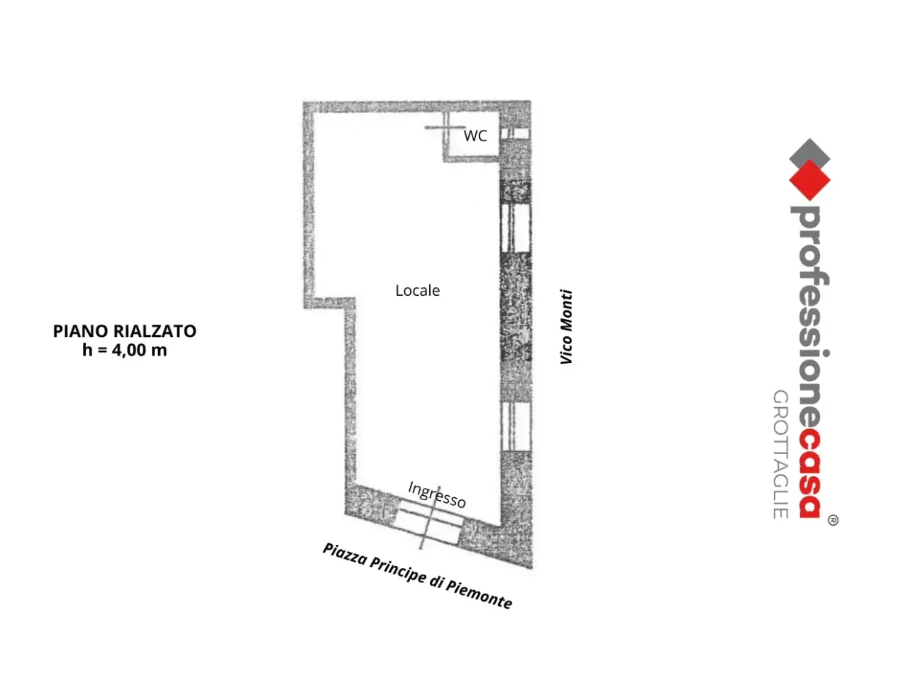 Negozio in Piazza Principe di Piemonte 46, Grottaglie, {3} - Planimetria 1