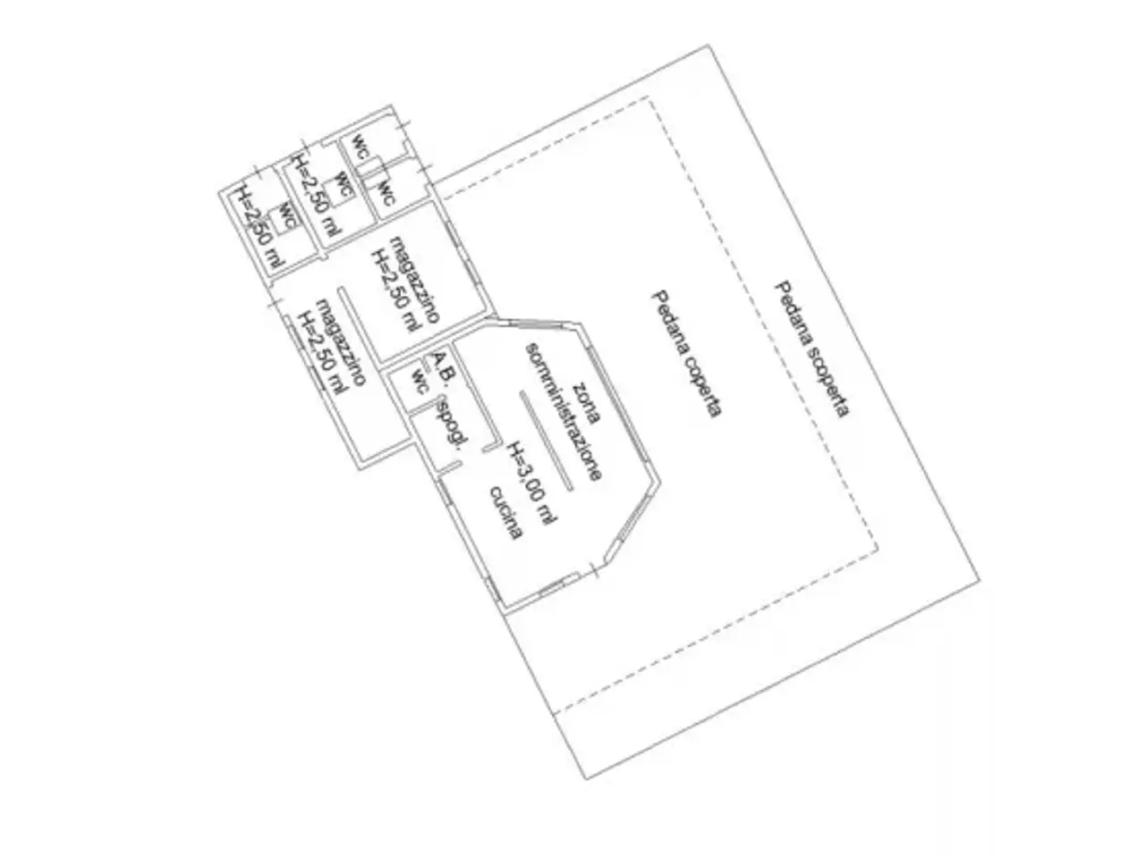 Stabilimento balneare in Via Nettuno 35, Chioggia, {3} - Planimetria 1