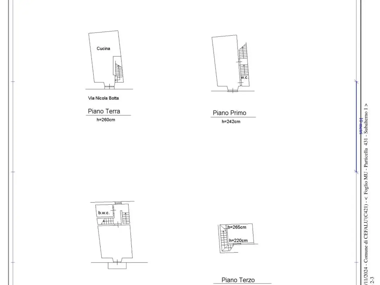 Casa indipendente in vendita, Via Nicola Botta 64, Cefalù - Planimetria 1